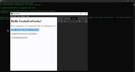 electron click through window